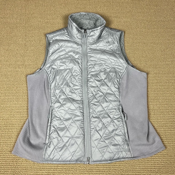L.L. Bean Jackets & Blazers - L.L. Bean Women's Gray Quilted Vest